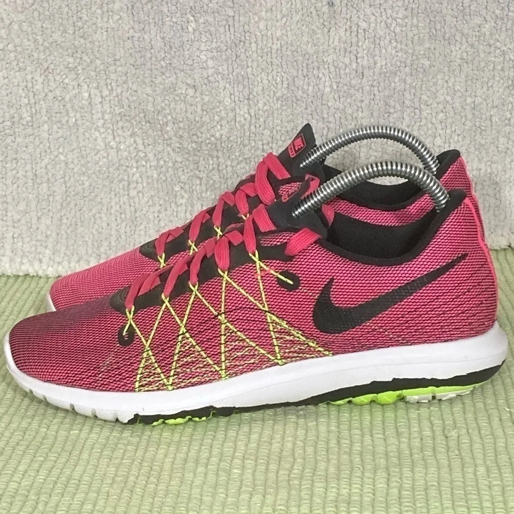 Nike Youth Pink Flex Fury 2 (GS) Running Sneaker Shoes Youth 7Y or Womens Sz 8.5